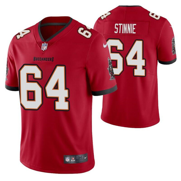 Men's Tampa Bay Buccaneers #64 Aaron Stinnie Red Vapor Untouchable Limited Stitched Jersey